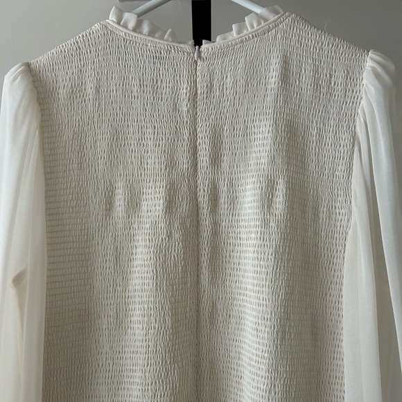 Aritzia Wilfred Rosalyn Smocked Tiered Midi Dress, Size large. - Picture 5 of 10